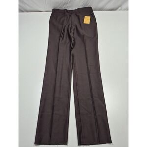 Galante Dress Pants Mens 34x36 Brown Wool Flat Front Straight Italy Unhemmed NWT